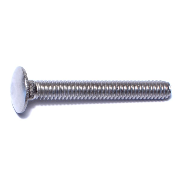 Midwest Fastener Carriage Bolt, Square Neck, 20 (Coarse), 2 in L, 18-8 Stainless Steel, 10 PK 64985 - main